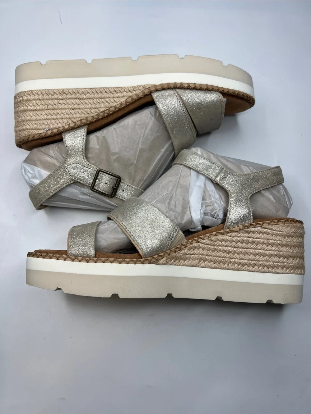 TOMS Women's Darya Open Toe Wedge Sandals Size 9